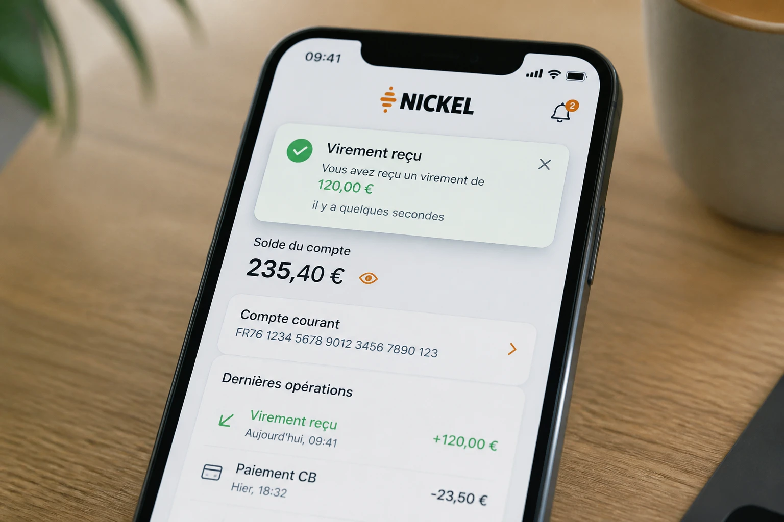 À quelle heure arrive un virement entrant sur Nickel ?