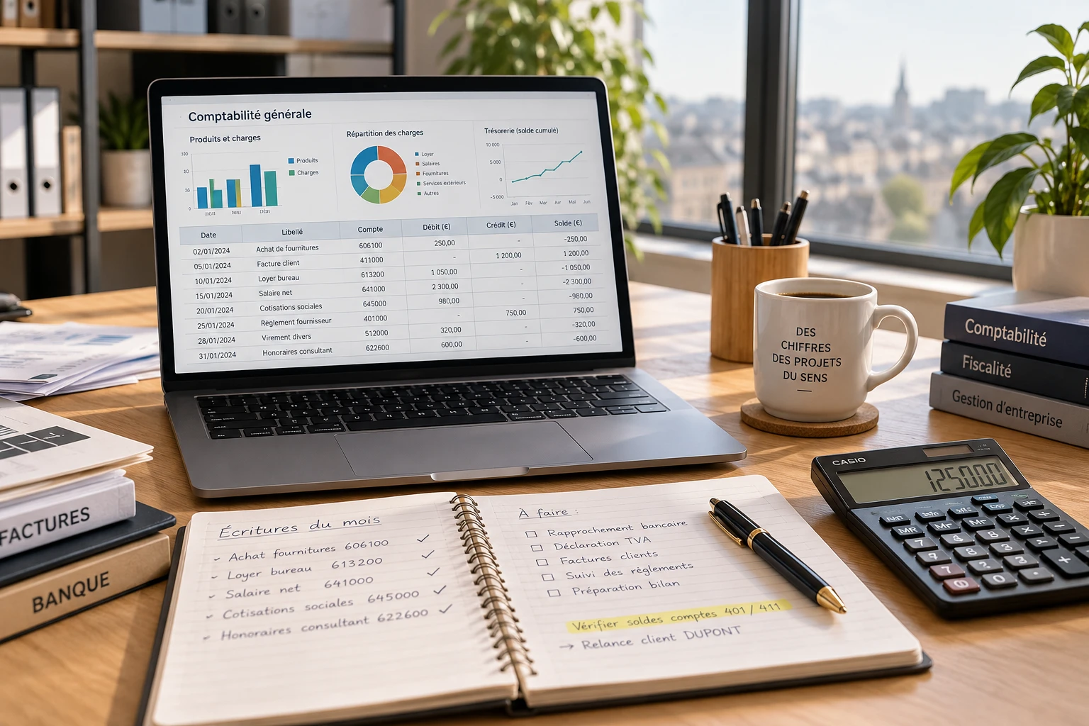 PCEA en comptabilité : comptes, écritures et exemple chiffré